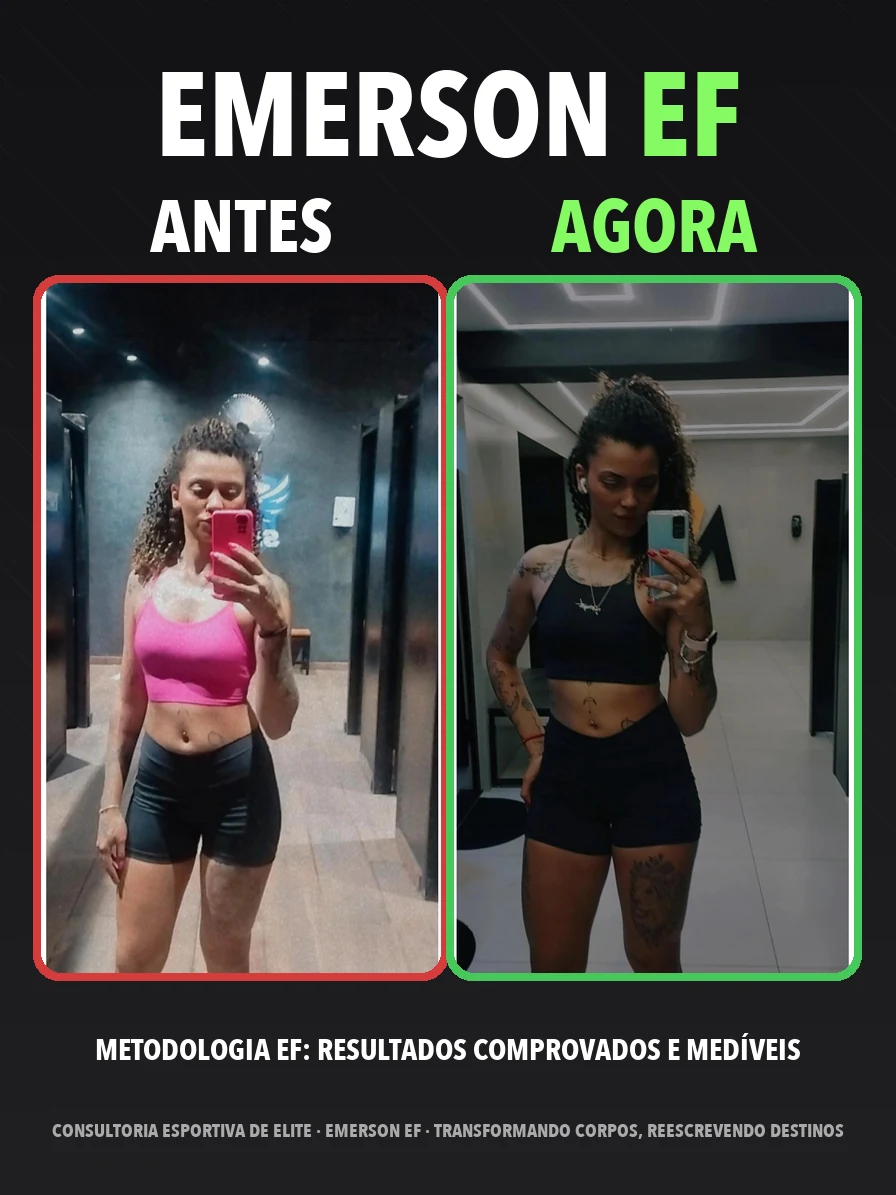 Antes e depois de aluna da Consultoria EF