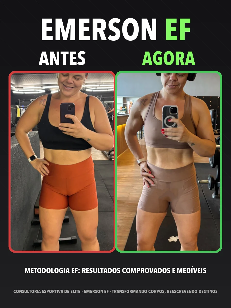 Antes e depois de aluna da Consultoria EF
